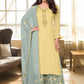 Salwar Suit Chinon Yellow Embroidered Salwar Kameez