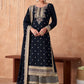 Salwar Suit Chinon Georgette Blue Embroidered Salwar Kameez