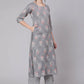Trendy Suit Cotton Grey Print Salwar Kameez