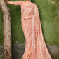 Trendy Saree Jacquard Silk Pink Foil Print Saree