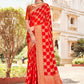 Trendy Saree Silk Red Patch Border Saree