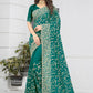 Trendy Saree Georgette Aqua Blue Diamond Saree