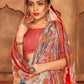 Trendy Saree Net Red Digital Print Saree