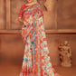 Trendy Saree Net Red Digital Print Saree
