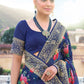 Classic Silk Blue Digital Print Saree