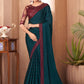 Classic Silk Morpeach Embroidered Saree
