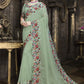 Classic Tissue Sea Green Embroidered Saree