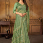 Classic Chanderi Silk Green Digital Print Saree