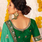 Classic Vichitra Silk Green Embroidered Saree