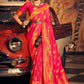 Classic Handloom Silk Fuchsia Weaving Saree