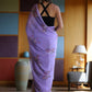 Classic Georgette Lavender Floral Patch Saree