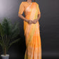Classic Satin Orange Print Saree