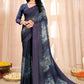 Classic Chiffon Black Fancy Work Saree