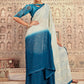 Classic Georgette Blue Embroidered Saree