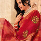 Trendy Saree Chiffon Red Fancy Work Saree