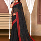 Classic Georgette Black Embroidered Saree