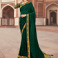 Trendy Saree Vichitra Silk Green Embroidered Saree