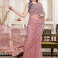 Trendy Saree Net Pink Sequins Saree