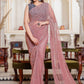 Trendy Saree Net Pink Sequins Saree
