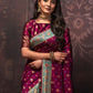 Trendy Saree Silk Purple Weaving Saree