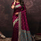 Trendy Saree Silk Purple Weaving Saree