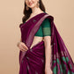 Classic Banglori Silk Raw Silk Burgundy Sequins Saree