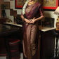 Classic Silk Wine Woven Saree