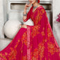 Trendy Saree Satin Red Lace Saree
