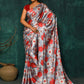 Designer Satin Multi Colour Digital Print Saree