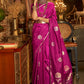 Trendy Saree Handloom Silk Satin Purple Weaving Saree