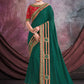 Classic Satin Silk Green Cord Work Saree