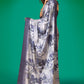 Classic Satin Grey Digital Print Saree