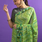 Classic Satin Green Lace Saree
