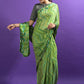 Classic Satin Green Lace Saree