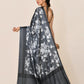Designer Satin Grey Digital Print Saree