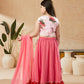 Lehenga Choli Satin Pink Embroidered Kids