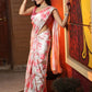 Trendy Saree Satin Off White Print Saree