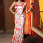 Trendy Saree Satin Off White Print Saree