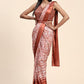 Contemporary Satin Silk Multi Colour Embroidered Saree