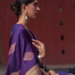 Classic Satin Silk Purple Weaving Saree