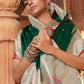 Designer Satin Silk Green Weaving Saree