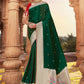 Designer Satin Silk Green Weaving Saree