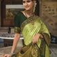 Classic Satin Silk Green Weaving Saree