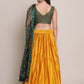 Lehenga Choli Satin Silk Mustard Plain Lehenga Choli