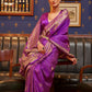 Classic Satin Silk Purple Weaving Saree
