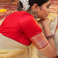 Trendy Saree Satin Silk Cream Weaving Saree