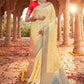 Trendy Saree Satin Silk Cream Weaving Saree