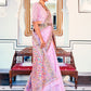 Contemporary Satin Silk Pink Weaving Saree