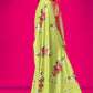 Contemporary Satin Yellow Digital Print Saree