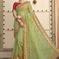 Classic Art Silk Sea Green Embroidered Saree
